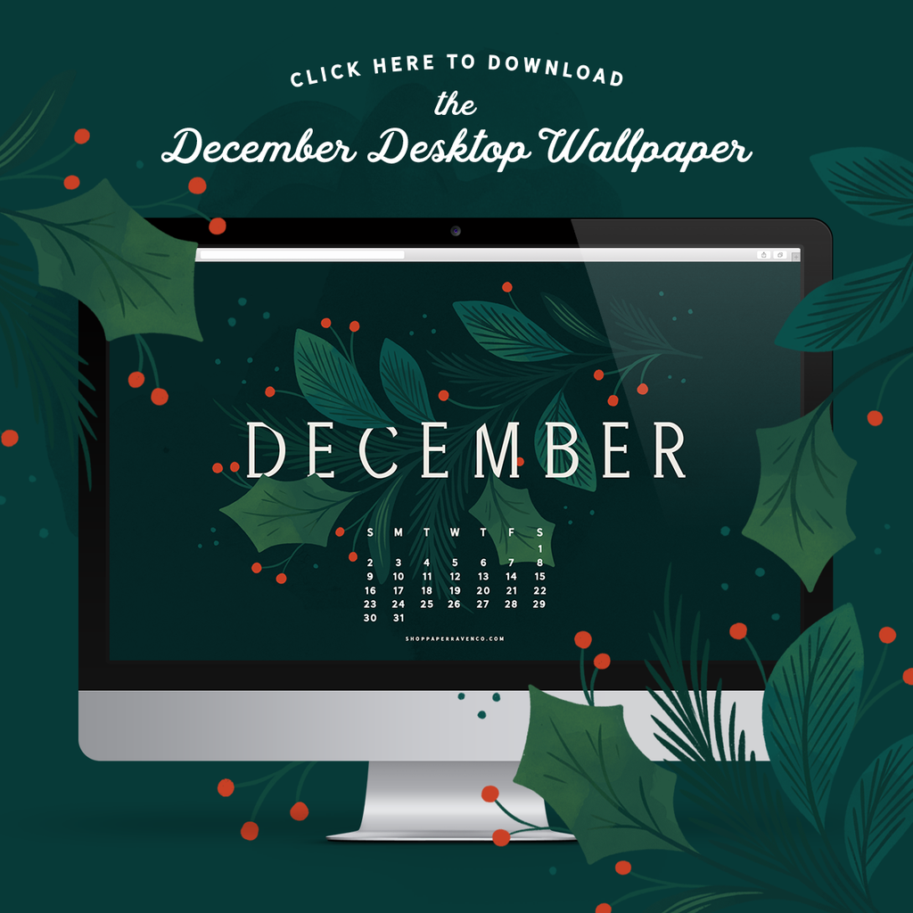 December 2018 Illustrated Desktop Wallpaper
