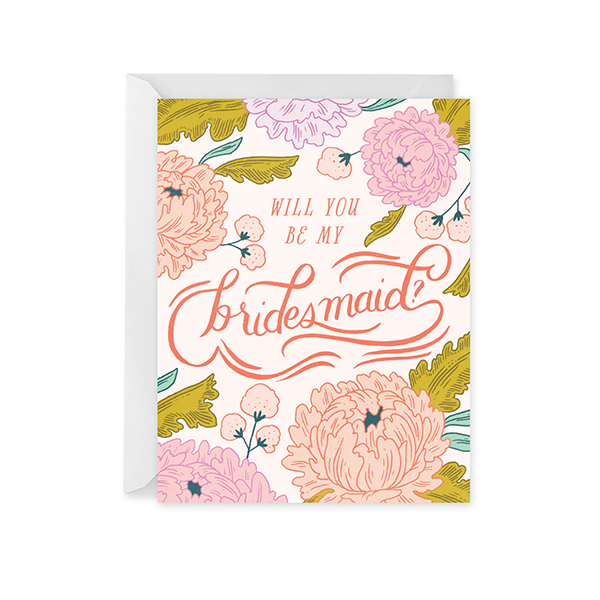 Bridesmaid Blossom Card