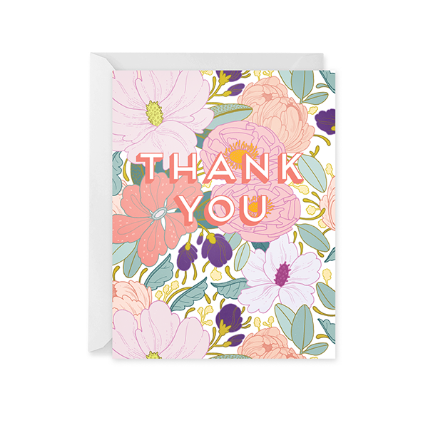 Full Floral Thank You Card