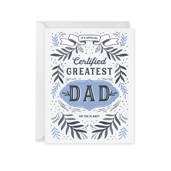 Greatest Dad Award Card